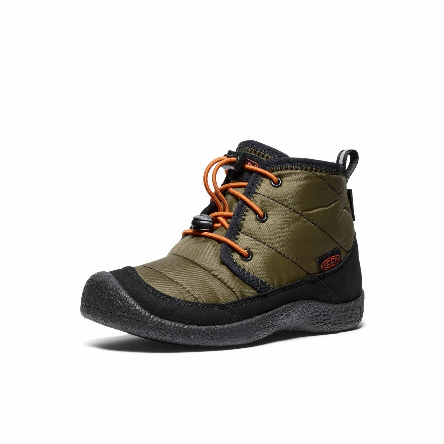 Snow Boots Nordstrom Big Kids' Howser II Waterproof Chukka  |  Dark Olive/Gold Flame