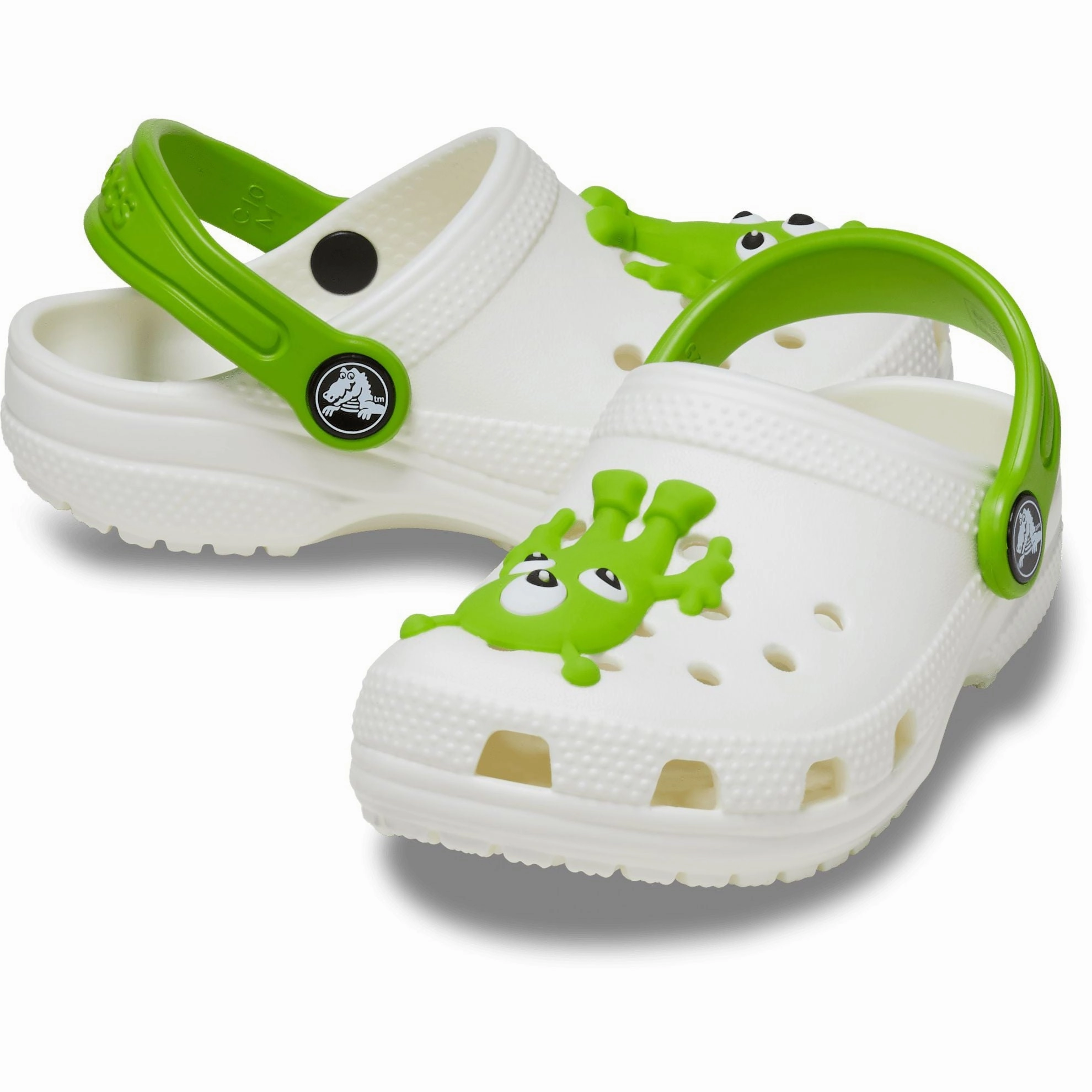 Clogs Traditional Dutch Crocs Classic Glow Alien Toddler 208653-90H Kids Multi Clogs
