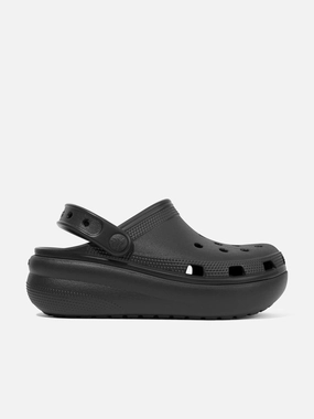 Crocs Kids Cutie Crush Clog in Black White Suede Clogs