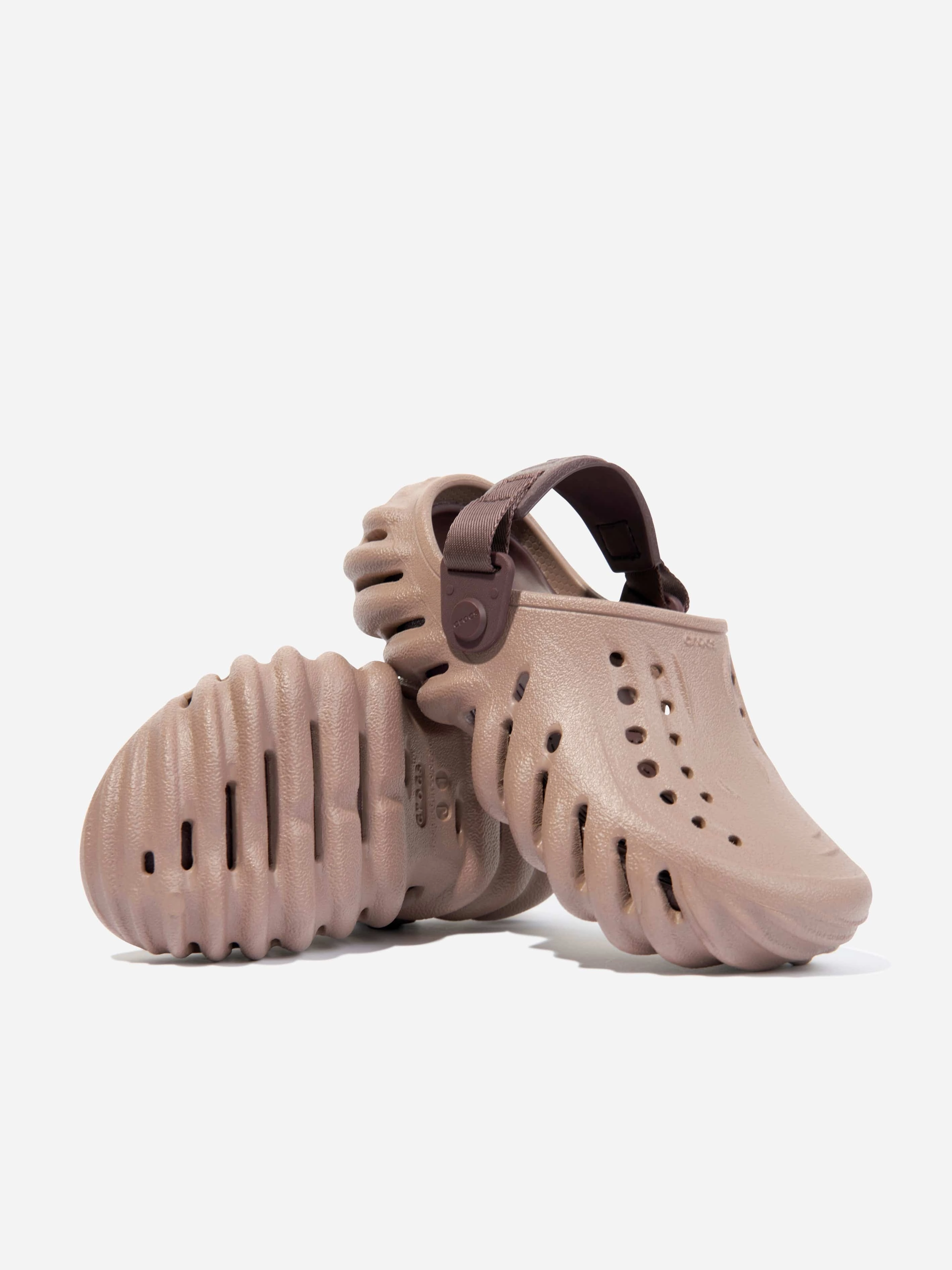 Self Esteem Clogs Crocs Kids Echo Clog in Brown