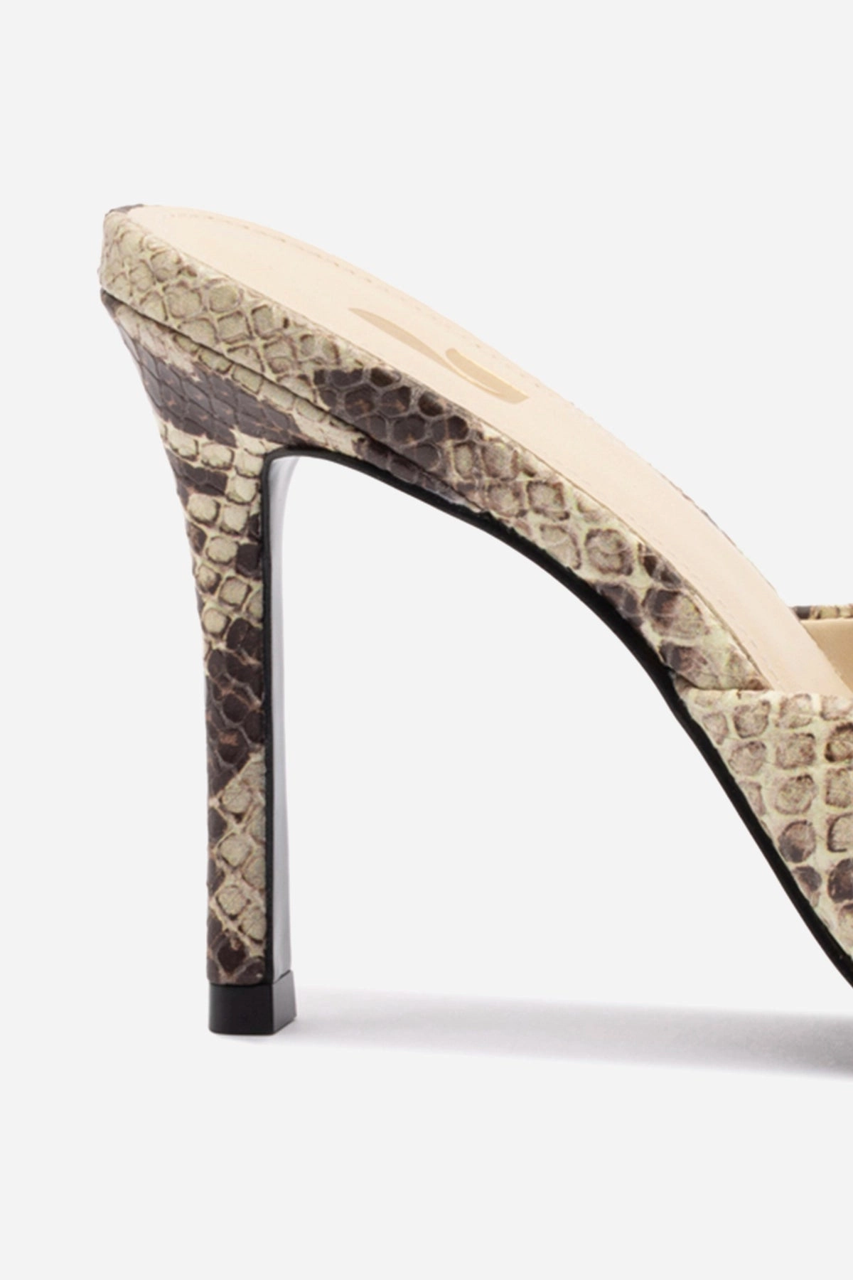 Printed Mule Jasmine Hi Mule In Snake Printed Neutral