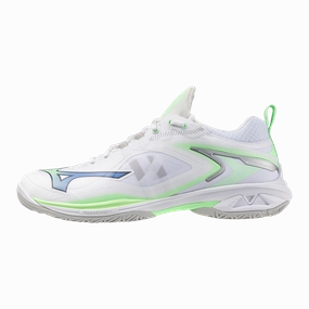 Badminton Vs Running Shoes WAVE CLAW NEO 3 - White/Neo Mint/Harbor Mist (NEW)