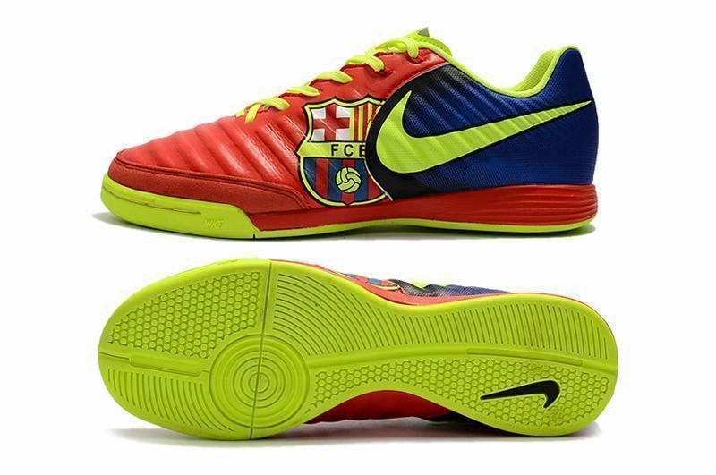 Nike Shoes Pronated Feet Nike TiempoX Ligera IV Barcelona IC Soccer Shoes Red Fluorescent Green