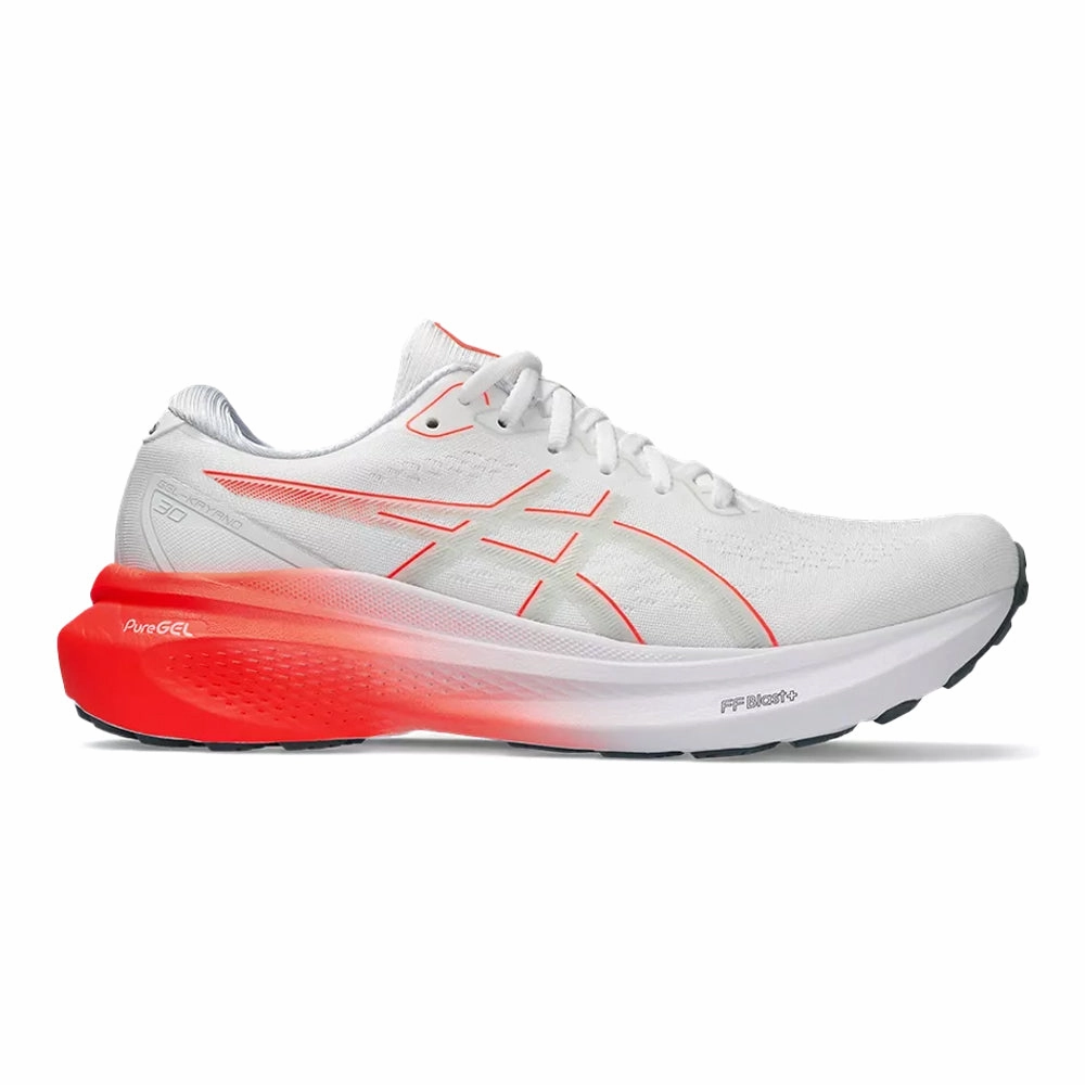 Men's Asics GEL-Kayano 30, White/Sunrise Red, 8 D Medium Asics Gel Kayano 24 Running Shoe
