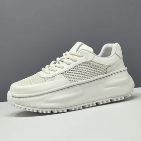 Isabel Marant Velcro Sneakers Men's Leather Breathable Mesh Chunky Platform Sneakers