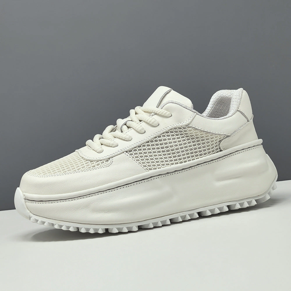 Men's Leather Breathable Mesh Chunky Platform Sneakers Reebok Basketball Sneakers