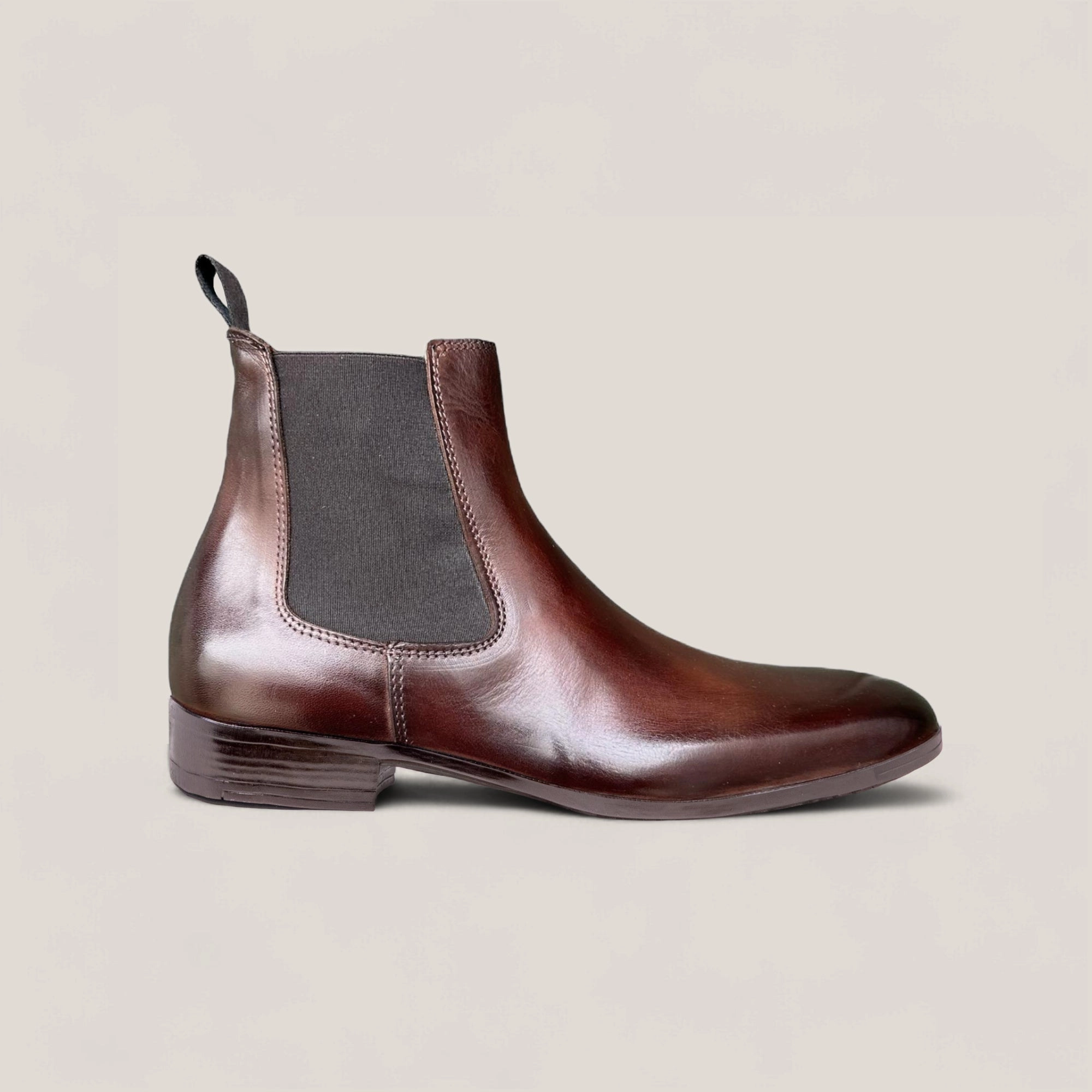 Bergamo - Mahogany Brown Leather - Chelsea Boots Best Platform Chelsea Boots