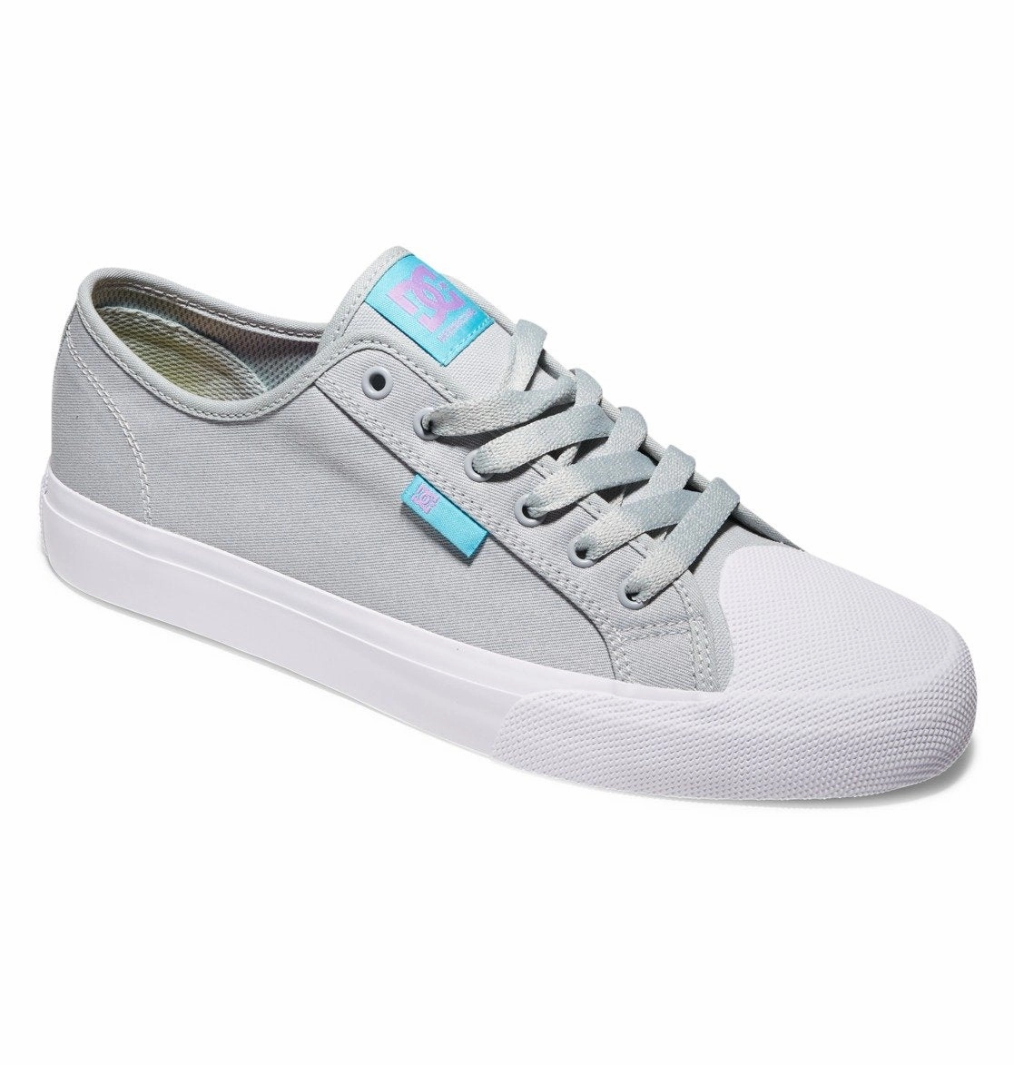 Tying Skate DC Skateboard Shoes Manual RT Cat and Cloud Grey/Grey/Blue Mens