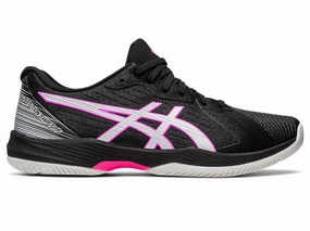 Best Asics Cushioned Shoe Men's Asics Solution Swift FlyteFoam, Black/Hot Pink, 10.5 D Medium