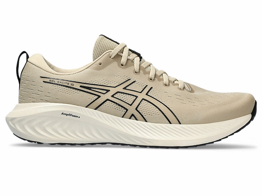 Men's Asics Gel-Excite 10, Feather Grey/Black, 9.5 D Medium Asics Gel Kayano Trainer Evo Retro Running Shoe