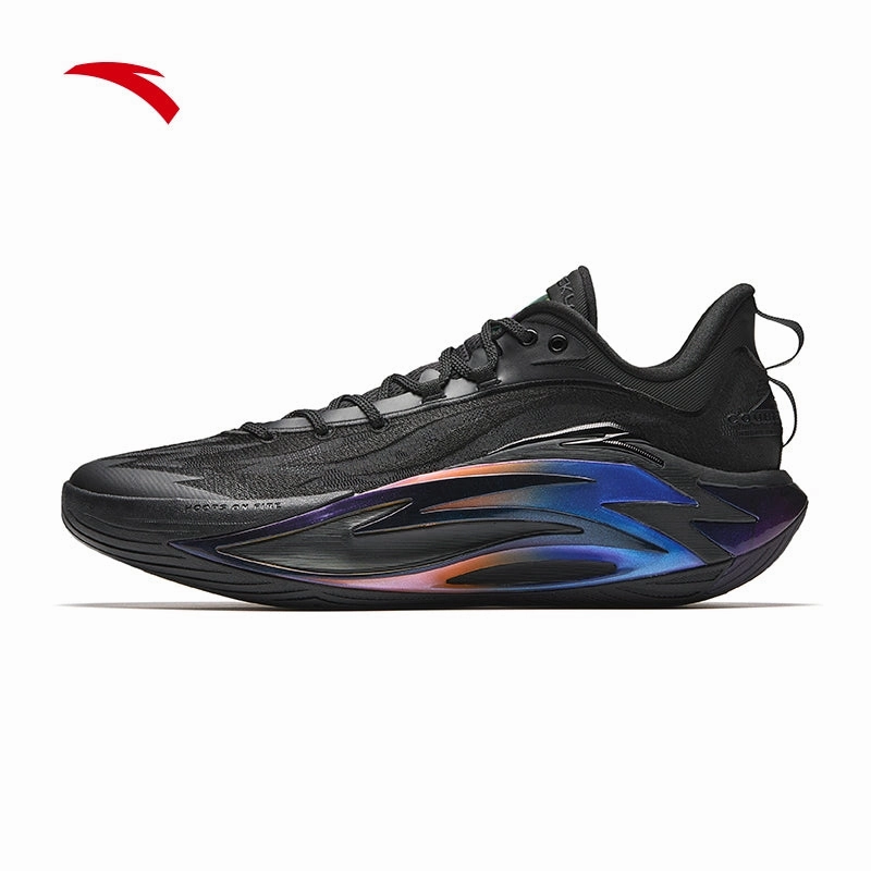 Hightop Cleats Soccer ANTA Men SHOCK WAVE 7 Basketball Shoes 1125C1126-3 -Black (Kasut Bola Keranjang)