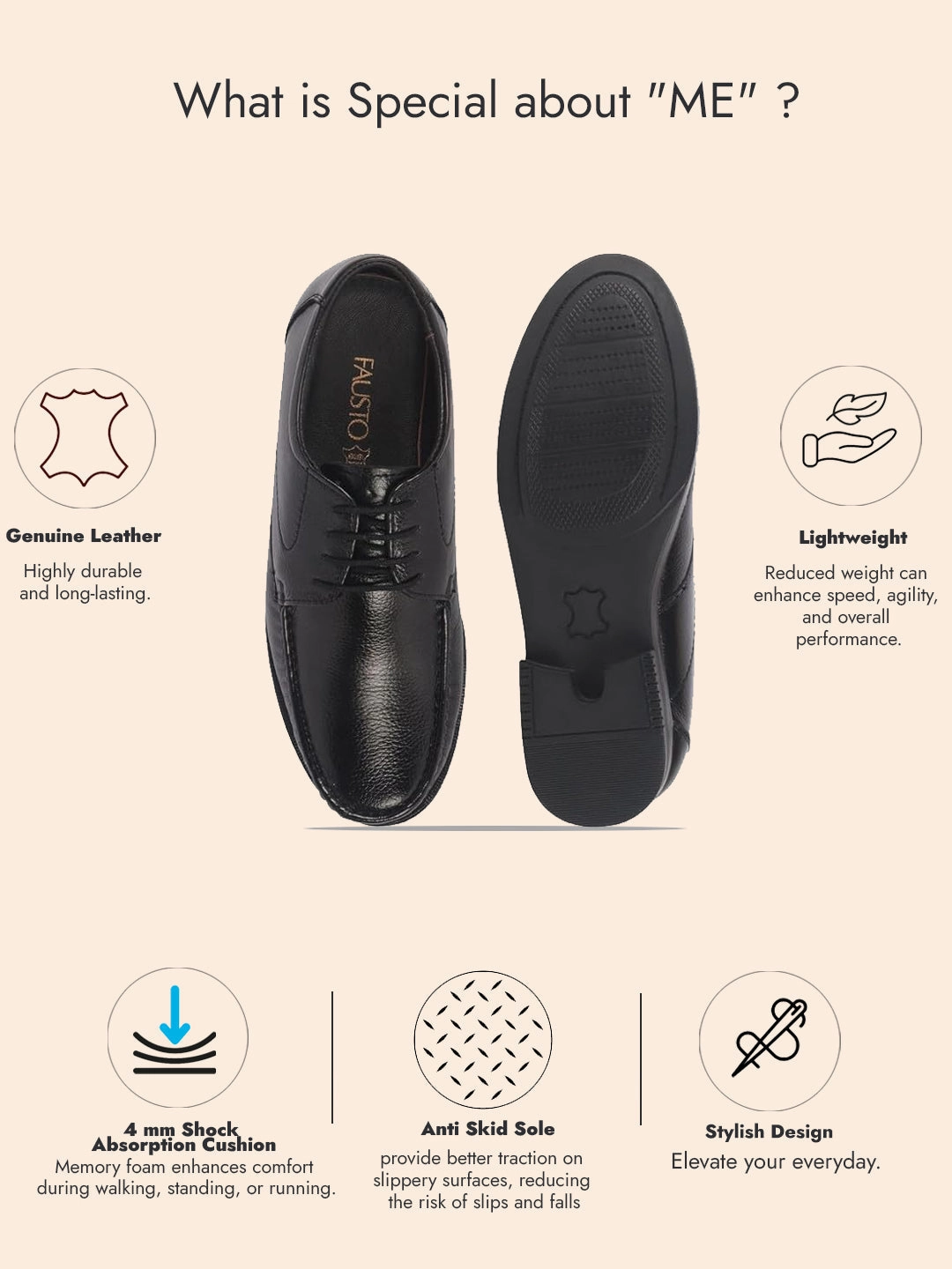 Work Boots With Zipper Men Black Genuine Leather Formal Lace Up Moccasins Derby Shoes for Office|Memory Cushion Work Shoes Lace-Ups