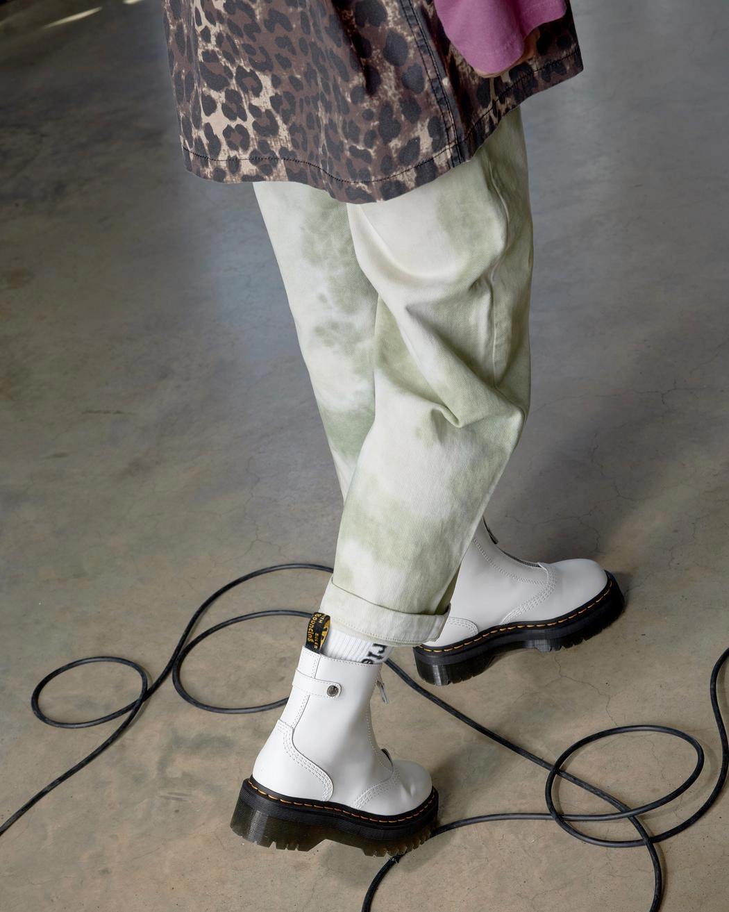 Louis Vuitton Combat Boots Jetta Zipped White Leather Platform Boots