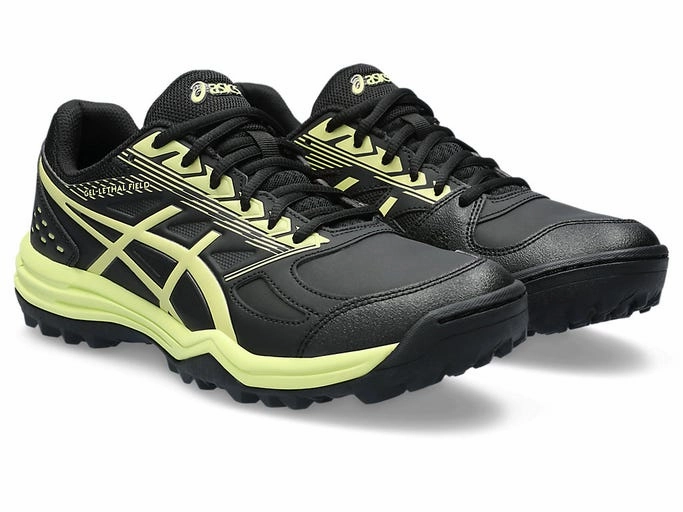 Asics Tennis Shoes Size 8 Asics Mens Gel Lethal Field Turf and Hockey Shoe - Black/Glow Yellow