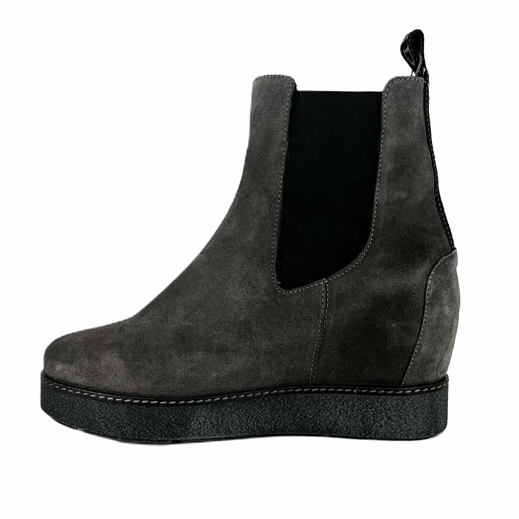 Chelsea Boots Yellow Stitch PEDRO MIRALLES | BOTINES | MUJER | VELOUR I MOD 22308 | GRIS