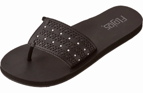 Leah Waterproof Leather Flip Flops