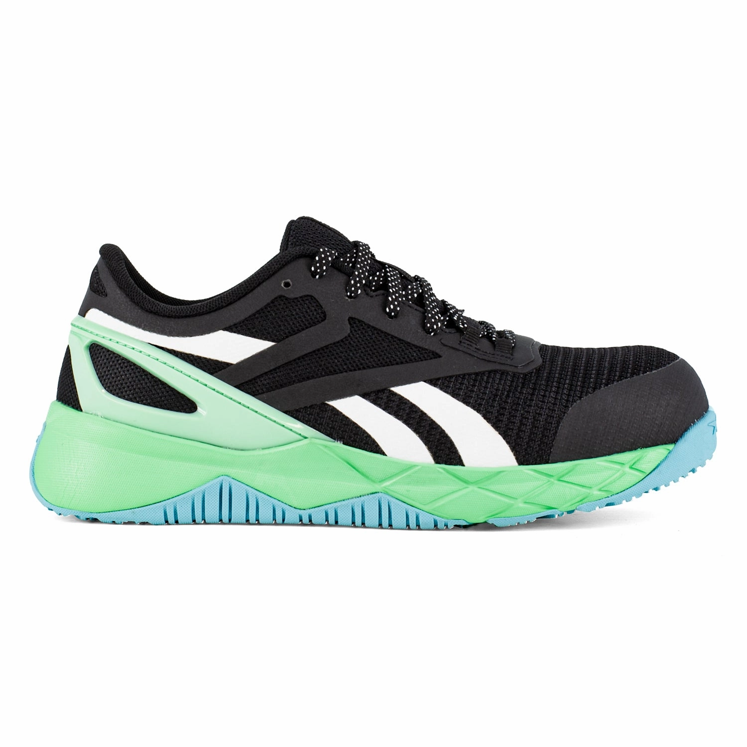 Fleece Lined Work Boots Reebok Womens Nanoflex TR Black/Seafoam Mesh CT Athletic Work Shoes
