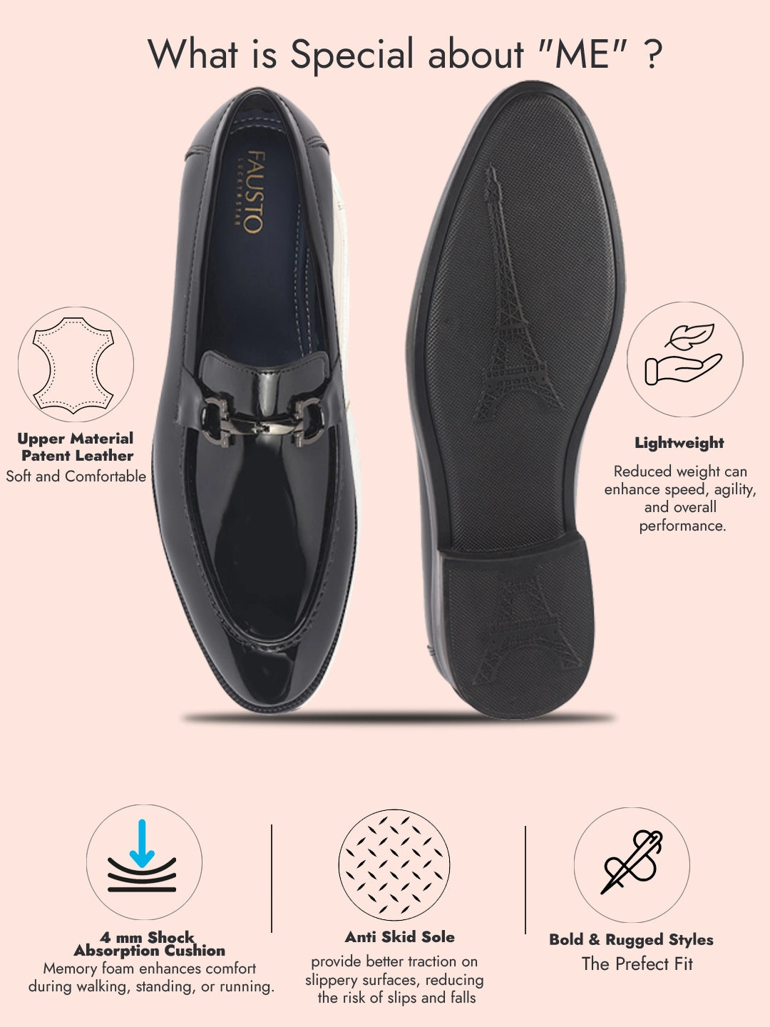 Landscaping Work Boots Men Black Horsebit Buckle Patent Leather Wedding Formal Slip On Mocassin Shoes|Extra Cushioned Insole Tuxedo Loafers for Party, Reception, Cocktail|Memory Cushioned Insole