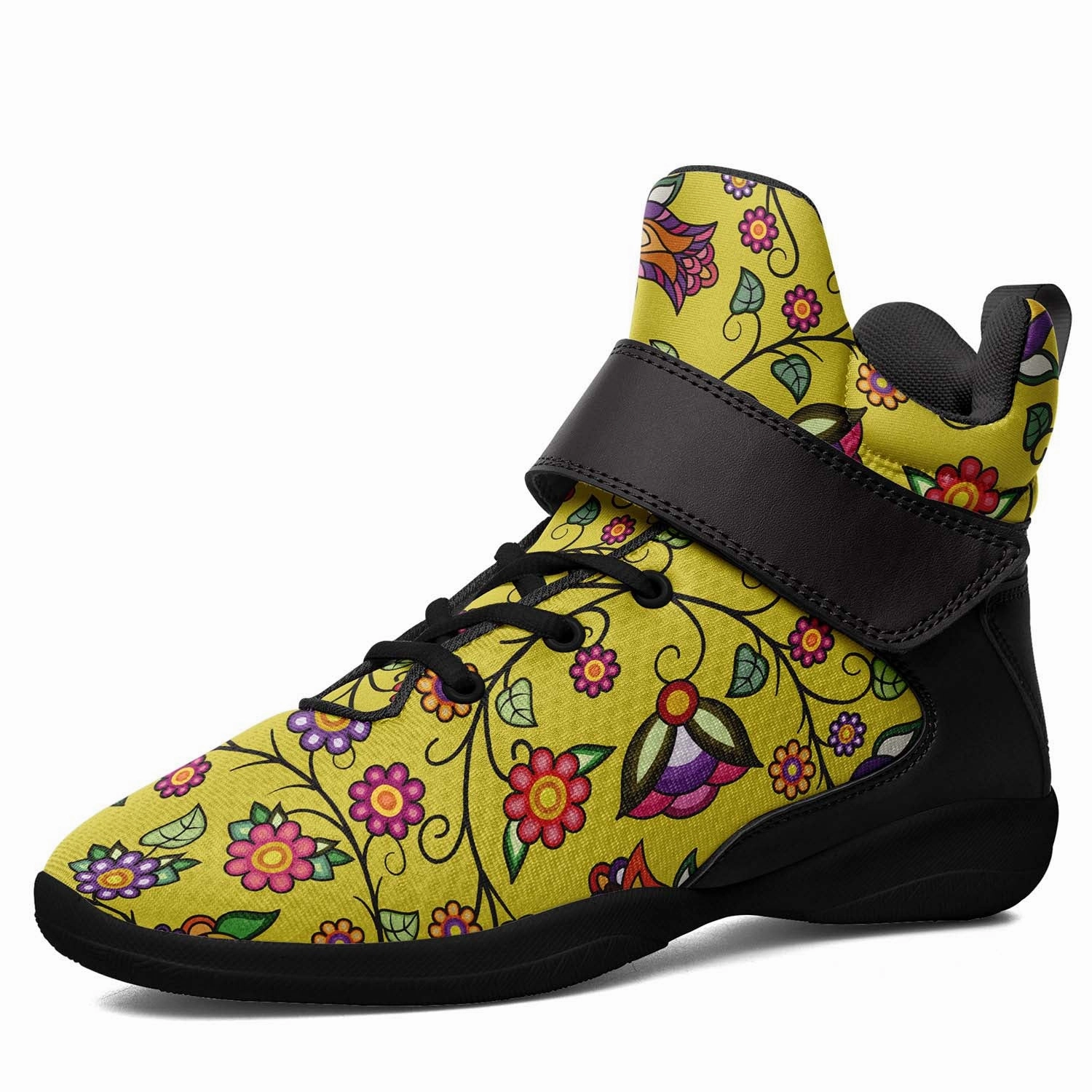 Heartbeat Petals Yellow Ipottaa Basketball / Sport High Top Shoes - Black Sole Basketball Shoes Outlet Stores