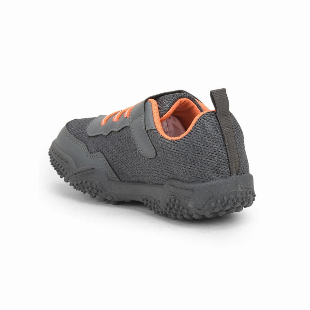 Lucy & Luke Grey Sports Non Lacing Shoes For Kids QUICK-1 By Liberty Best Shoes For Standing And Walking All Day