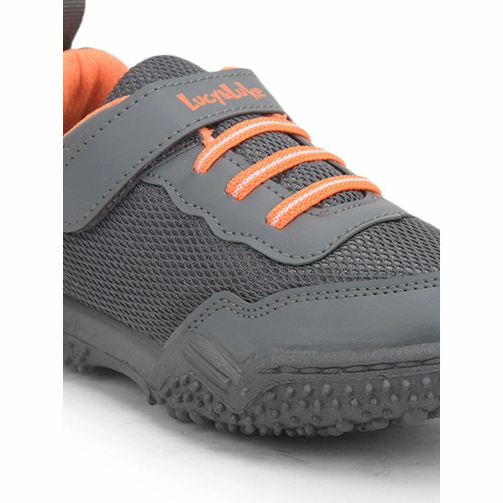 Best Fashionable Lucy & Luke Grey Sports Non Lacing Shoes For Kids QUICK-1 By Liberty