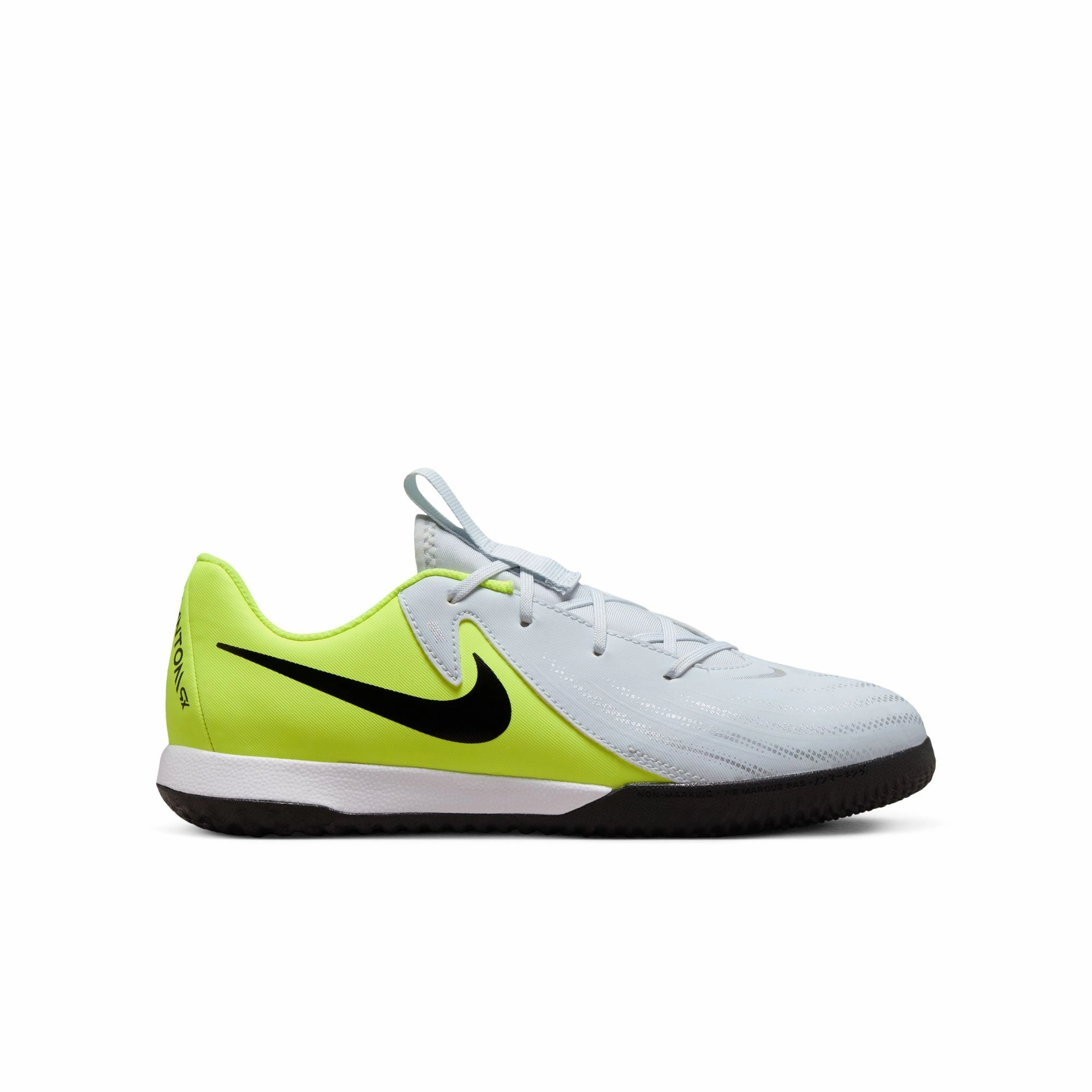 Soccer Cleats Future Z Nike Junior Phantom II Academy IC Indoor Soccer Shoes - Metallic Silver/Black Volt