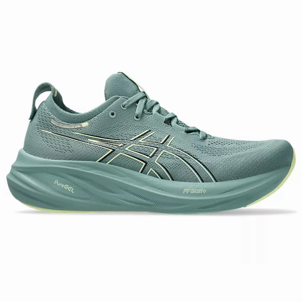 Men's Asics Gel-Nimbus 26, Celadon/Light Celadon, 10.5 D Medium Asics Shoes For Gym