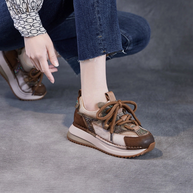 Women Fashion Breathable Mesh Casual Platform Sneakers Classy Sneakers