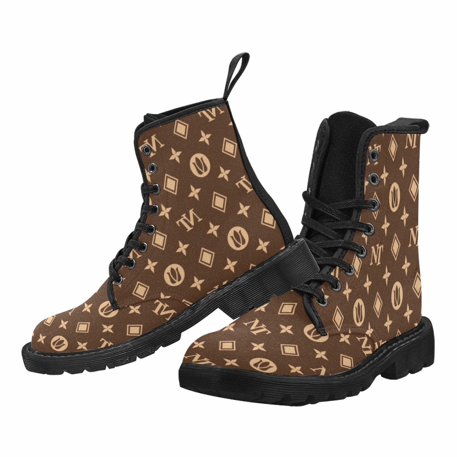 Most Comfortable Combat Boot Fancy NT Brown Martin Boots for Women (Black)