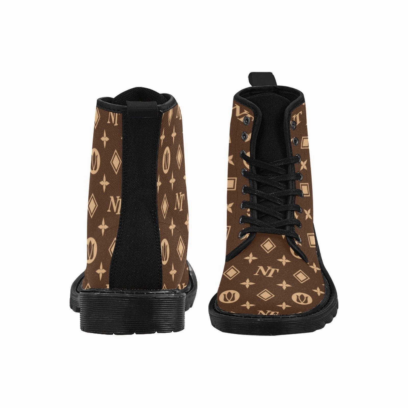 Fancy NT Brown Martin Boots for Women (Black) Speed Lace Combat Boots