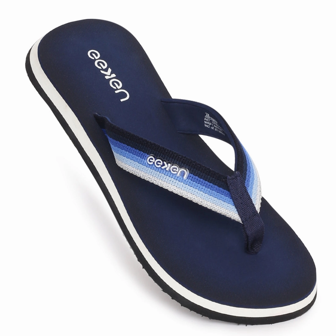 Eeken EFBGO2402S Navy Lightweight Washable Dailywear Durable Flip Flops For Men Yellow Flip Flops