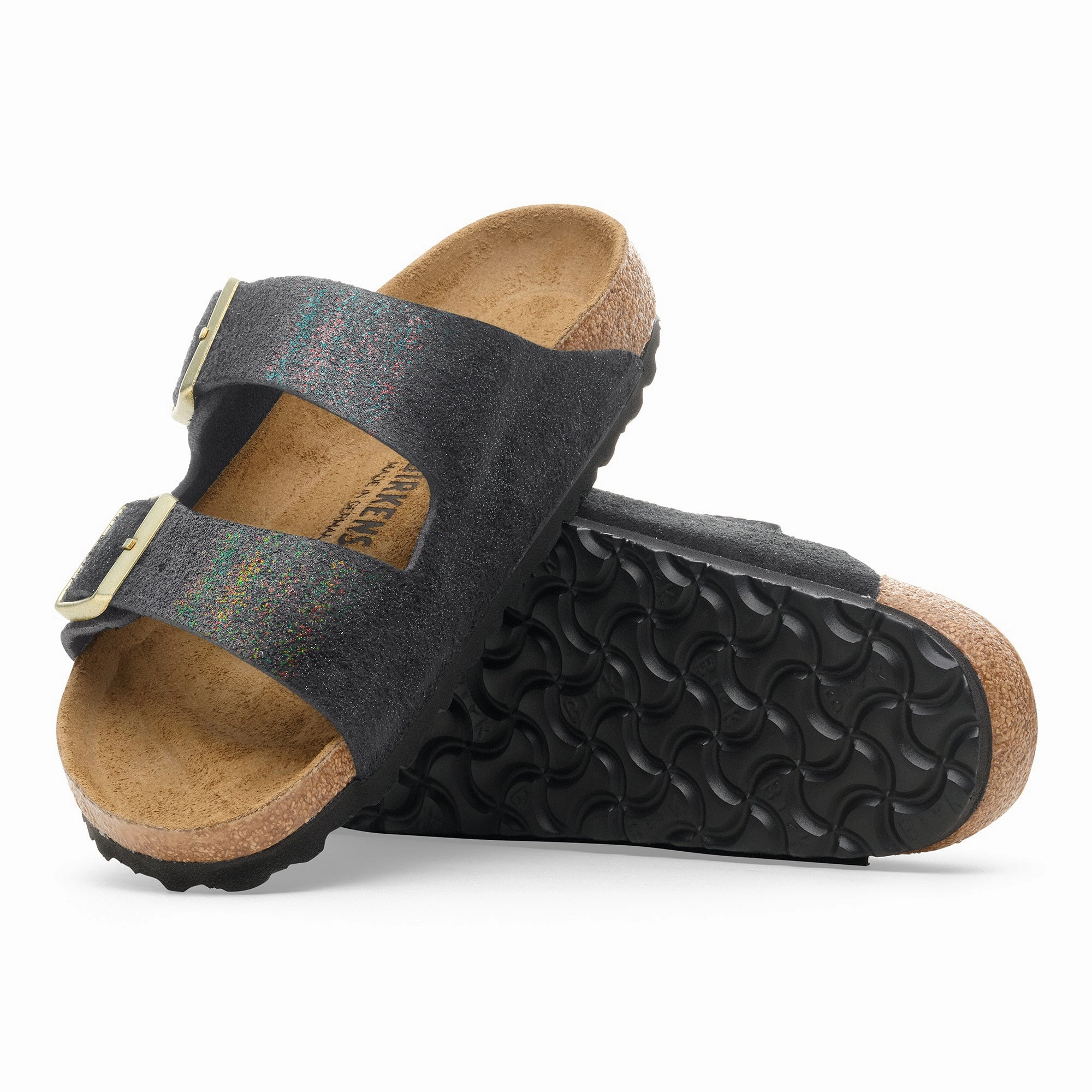 Birkenstock Mary Jane Clogs Birkenstock Arizona shimmering black suede