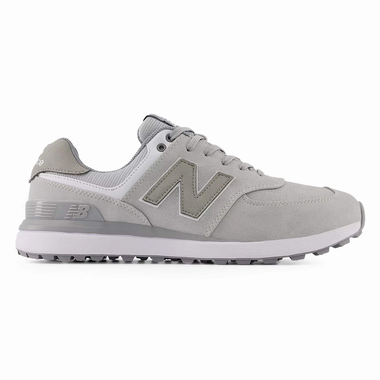 Wingtip Golf Shoes New Balance 574 Greens v2 Spikeless Wide (EE) Golf Shoes - Light Grey