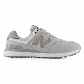 Footjoy Spikeless Golf New Balance 574 Greens v2 Spikeless Wide (EE) Golf Shoes - Light Grey