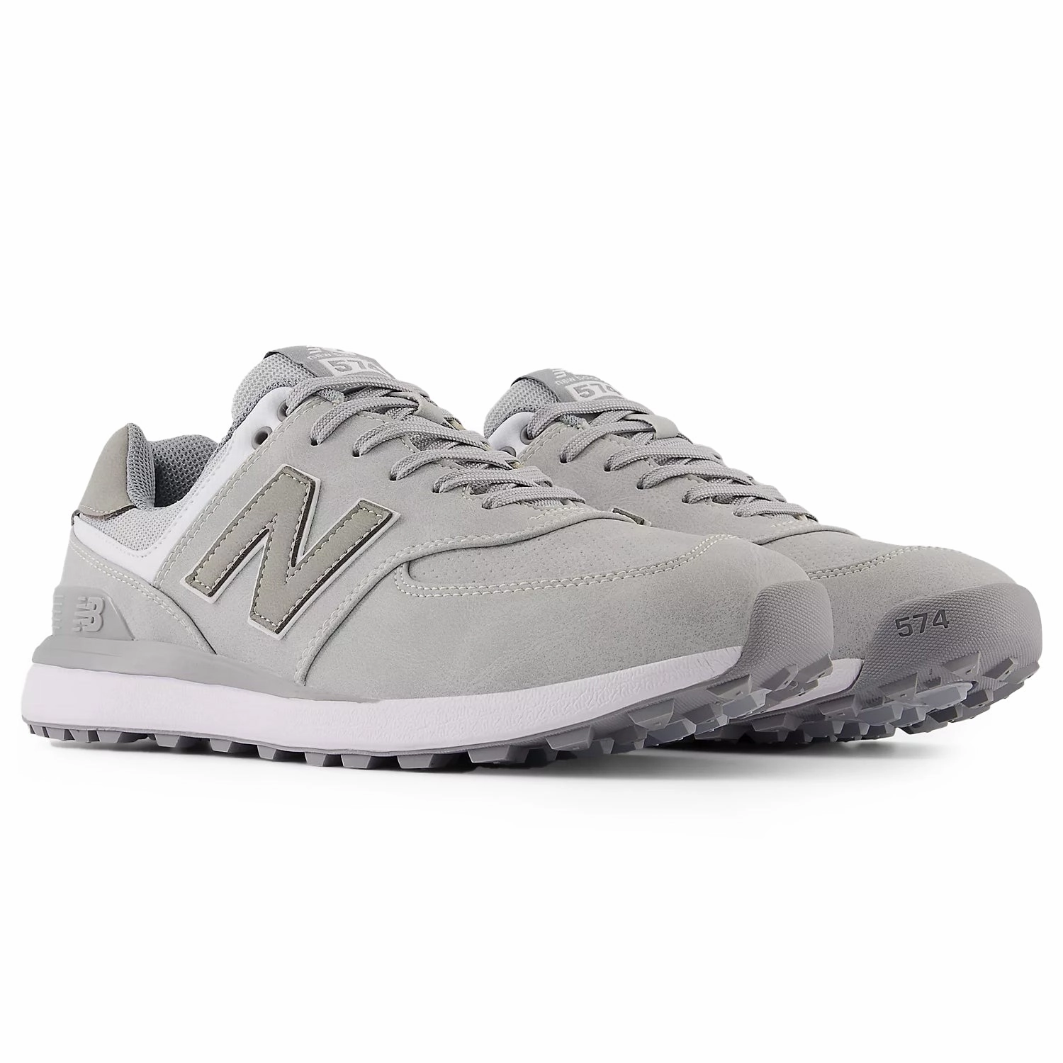 Best Spikeless Golf Shoes New Balance 574 Greens v2 Spikeless Wide (EE) Golf Shoes - Light Grey
