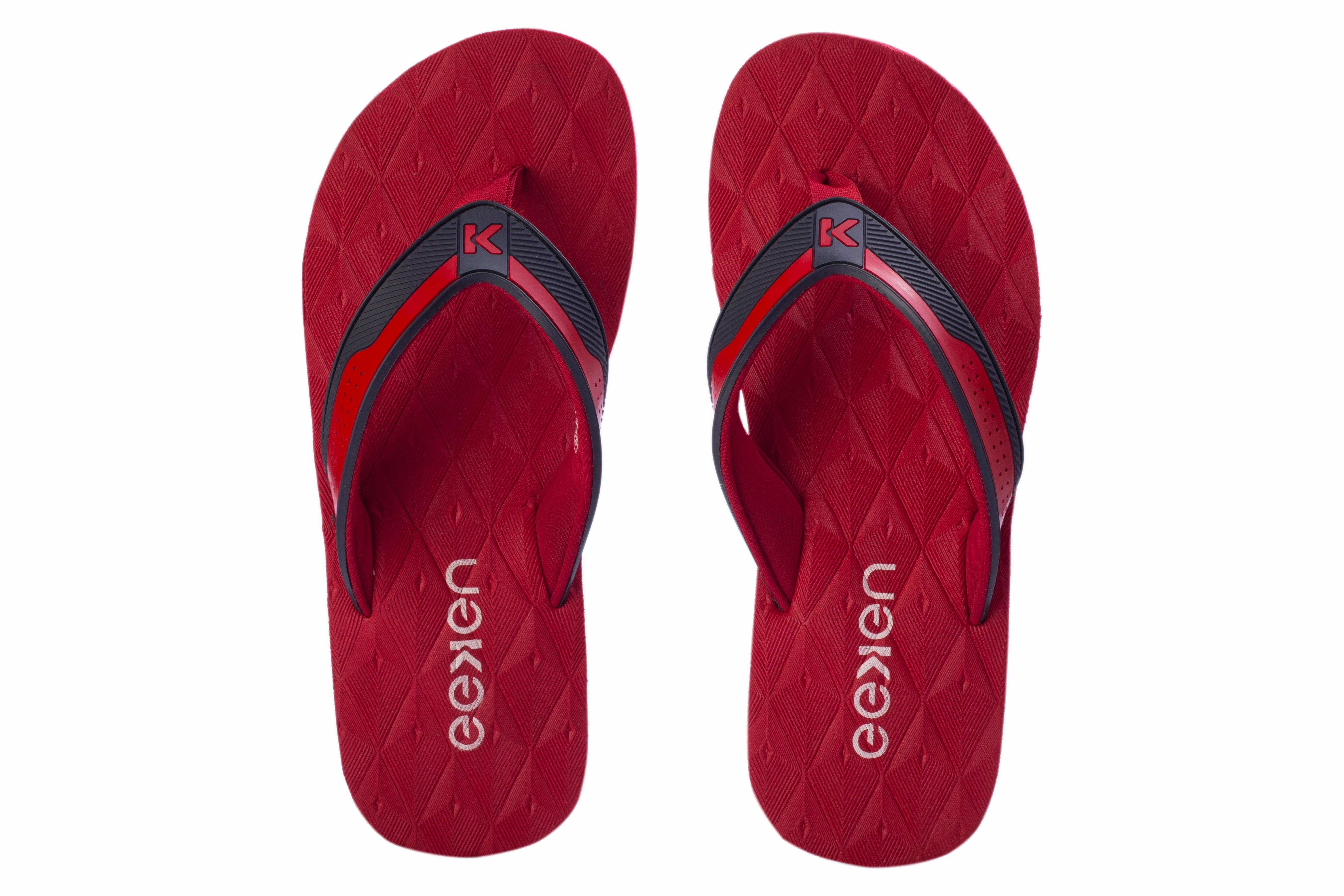 The Row Beach Rubber Flip Flops Eeken EFBG2023 Red Lightweight Flip Flops For Men