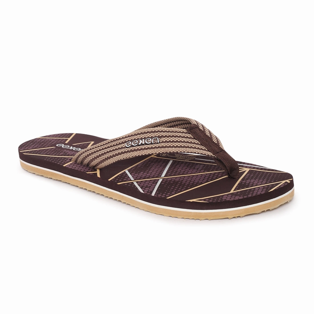 Sandals & Flip Flops Eeken EFBGO2403S Brown Lightweight Washable Dailywear Durable Flip Flops For Men
