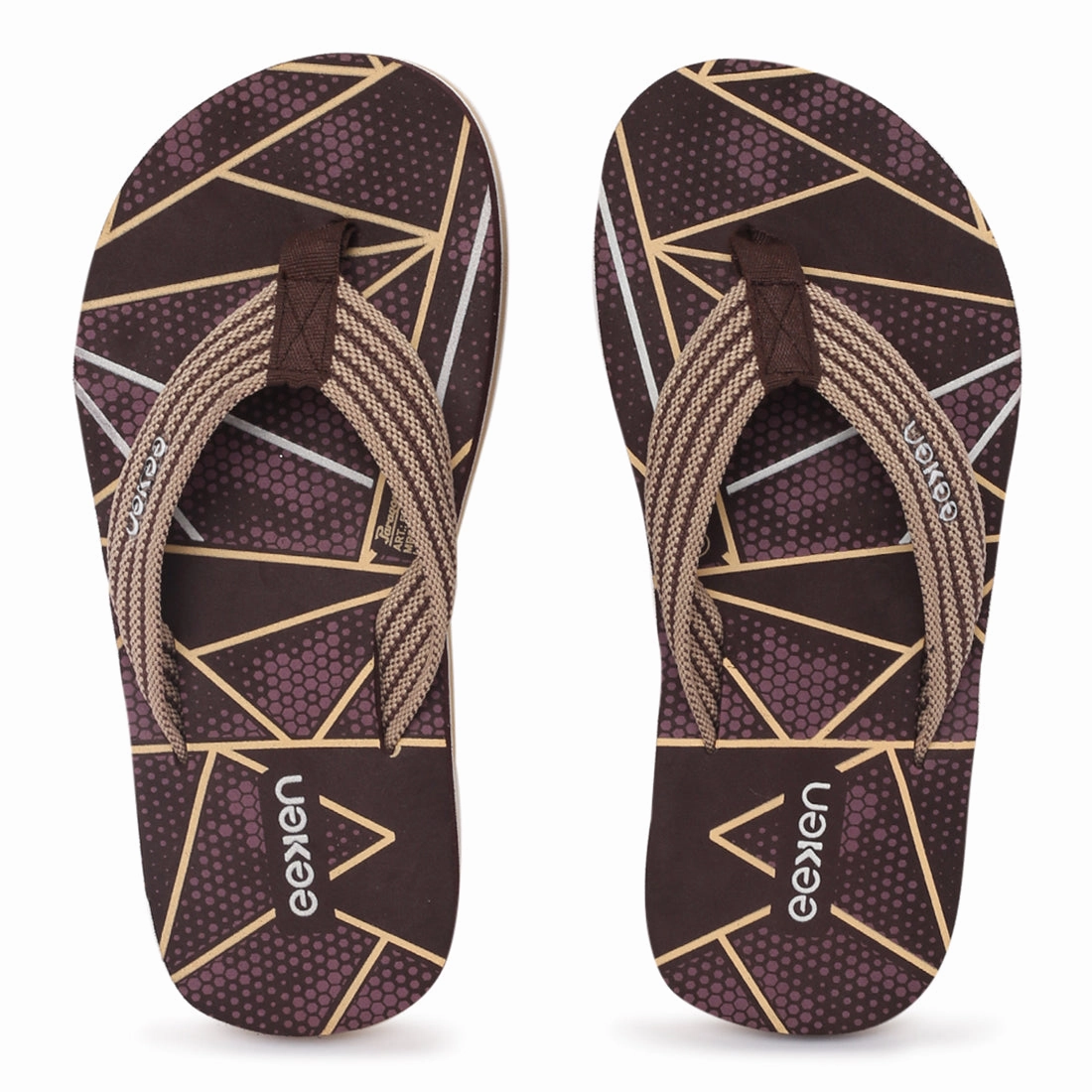 Best Flip Flops Sweaty Feet Eeken EFBGO2403S Brown Lightweight Washable Dailywear Durable Flip Flops For Men