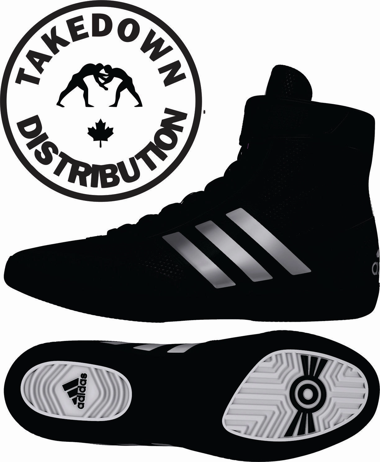 Adidas Shoe Wrestling Combat Speed 5  Black Silver Inexpensive Combat Boots