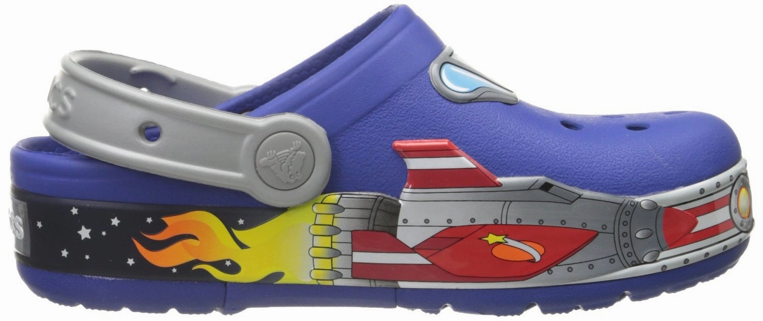 Echo Spring Break Clogs Crocs CrocsLights Galactic Clog Sandal - Charcoal - Toddler