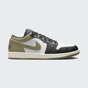 Nike Pro Running Shoes Air Jordan 1 Low Medium Olive Men's Leather Trainers 553558 092