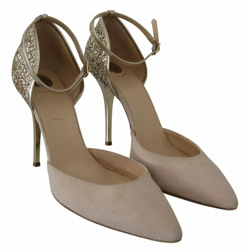 Elisabetta Franchi Linen Ankle Strap High Heels Women's Shoes (Pre-Owned) Lost Ink Ankle Boots