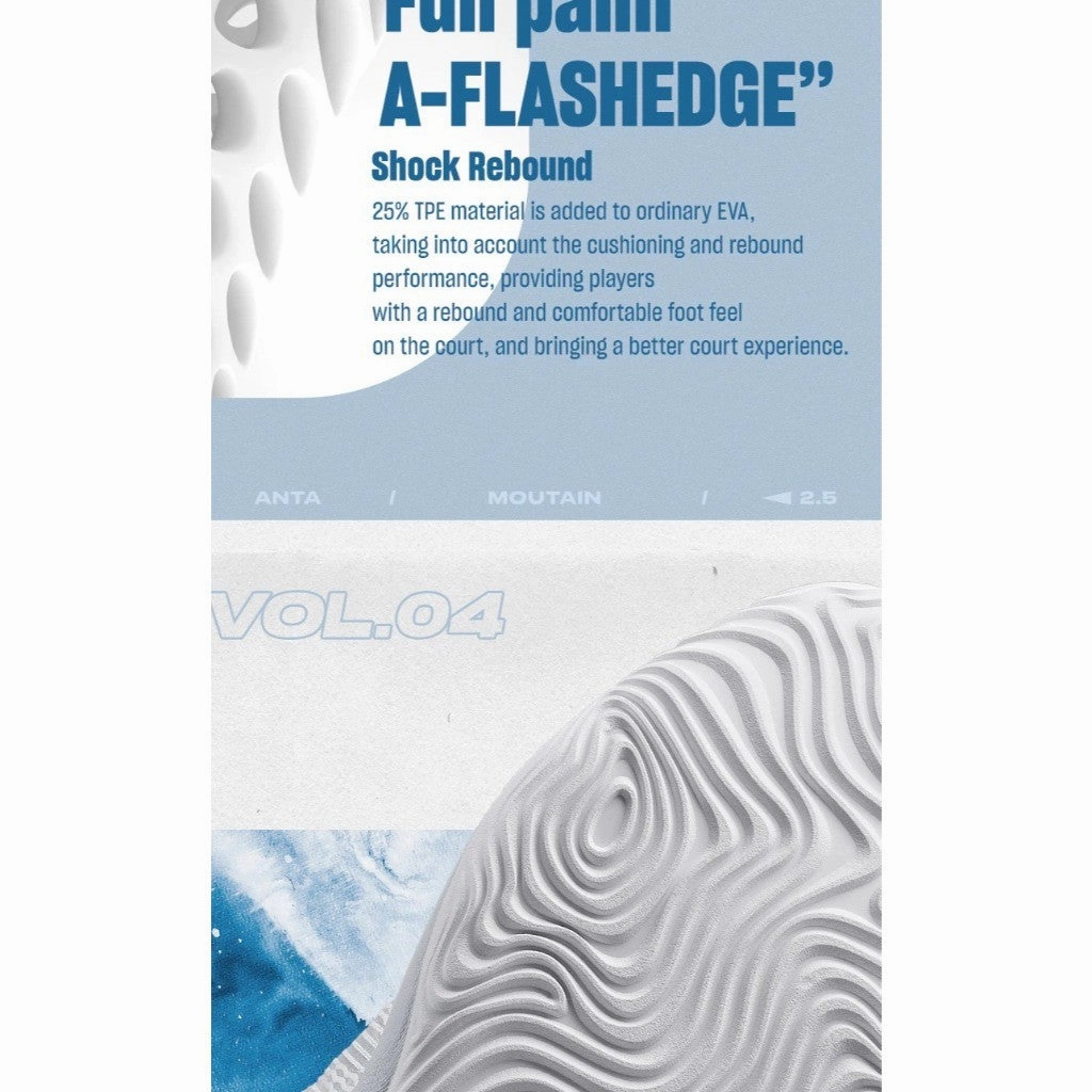 Soccer Players With Cleats ANTA Men Mountain 2 Basketball Shoes 1124B1602-4 -WHITE/SHALLOW GREEN (Kasut Keranjang Lelaki)