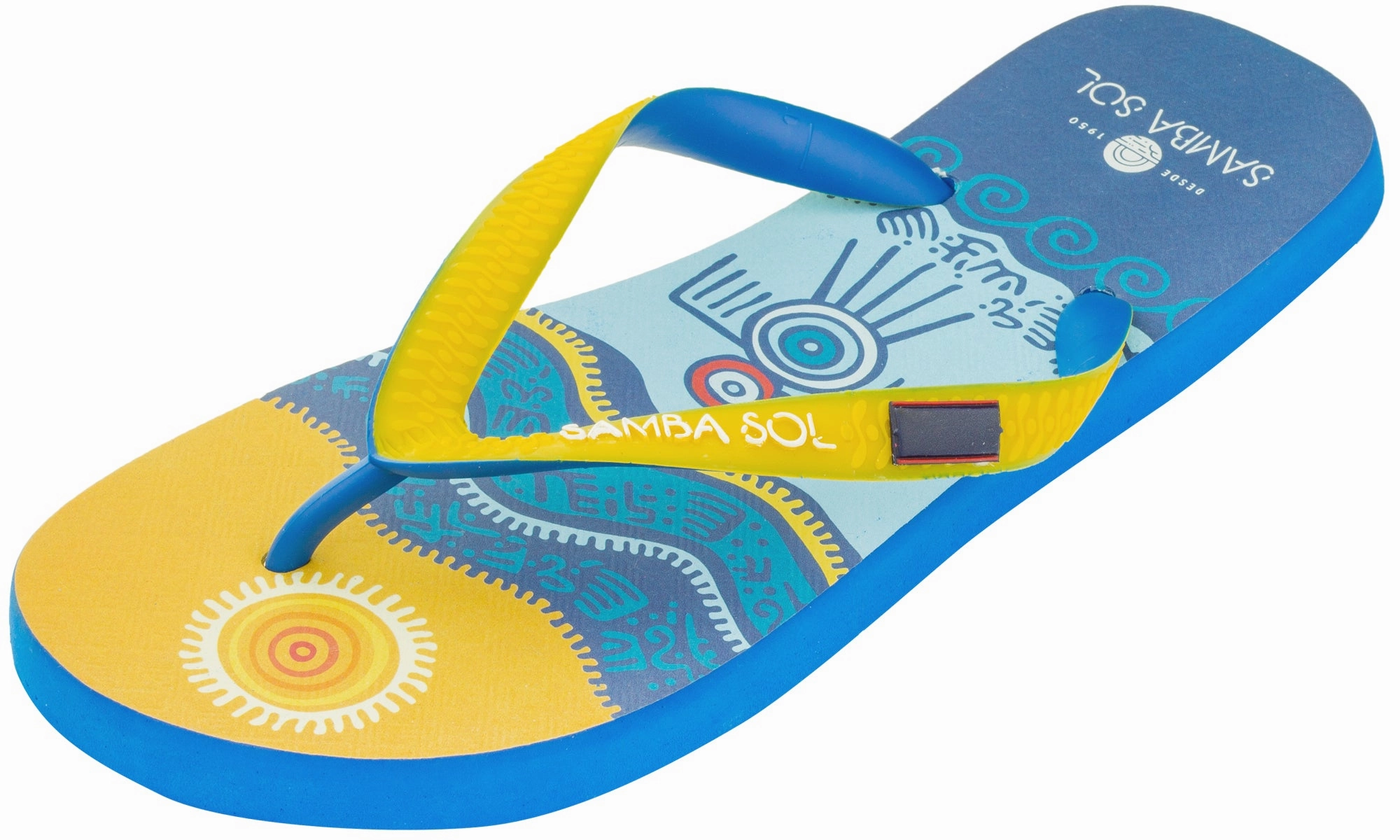 Samba Sol Men's Countries Collection Flip Flops - Belize Flip Flops Bar