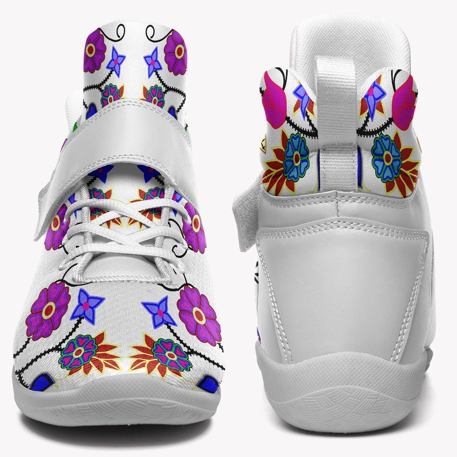 Basketball Shoes Ix Floral Beadwork Seven Clans White Ipottaa Basketball / Sport High Top Shoes - White Sole