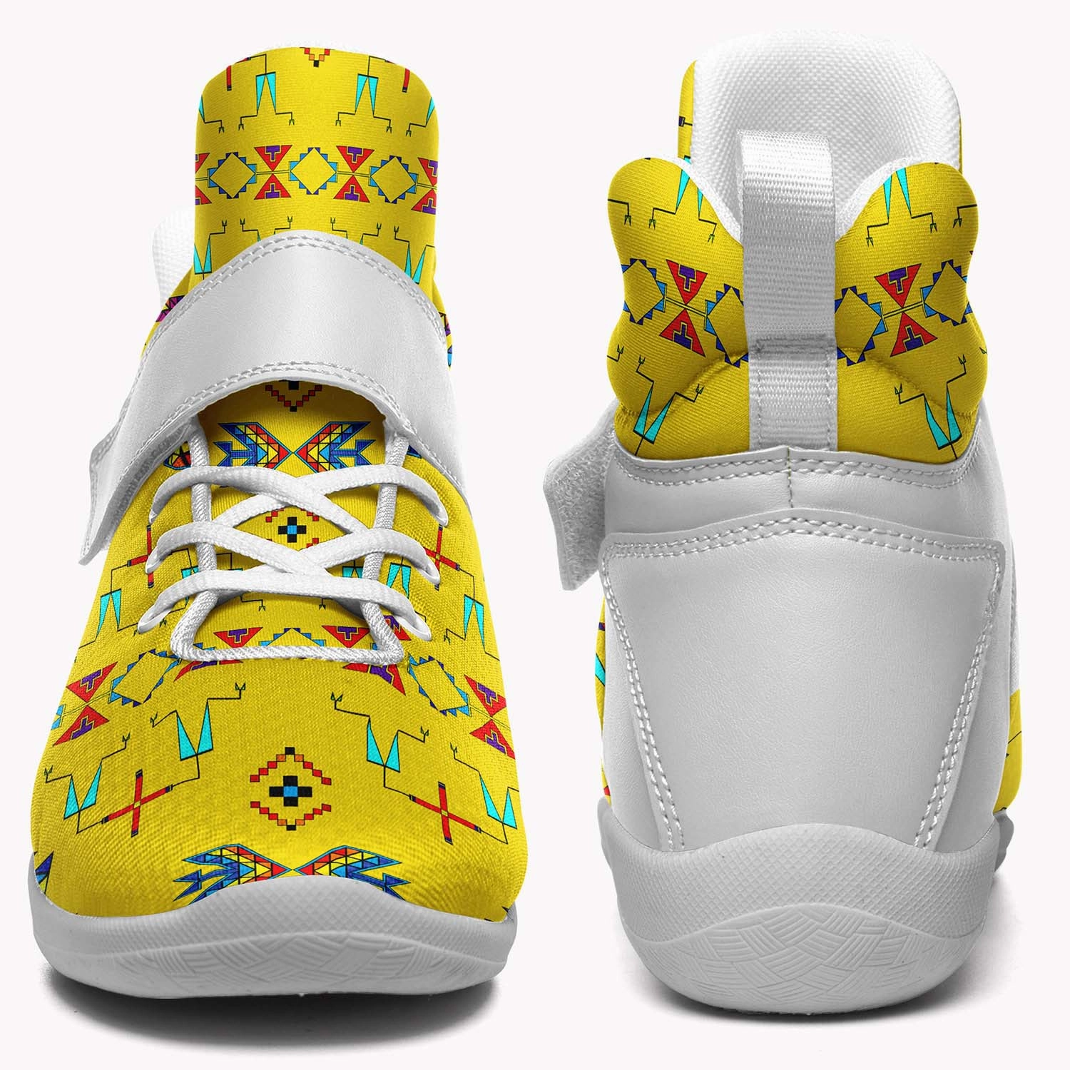 2022 Basketball Shoes Rainy Chief Rainbow Yellow Ipottaa Basketball / Sport High Top Shoes - White Sole