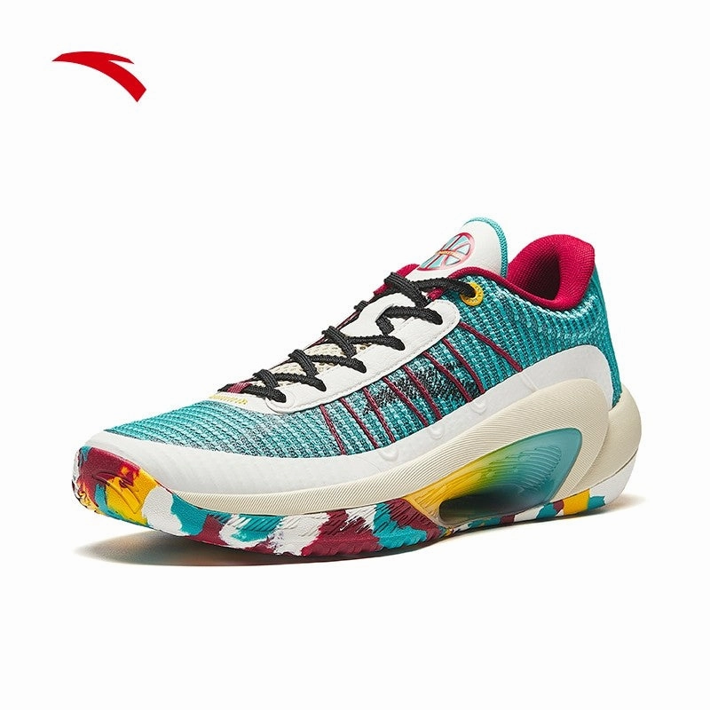 ANTA Men SUJUE Basketball Shoes 1124C1603Q-6 -Quite Green/Ivory White/Chilli (Kasut Bola Keranjang) Football Vs Soccer Vs Baseball Cleats