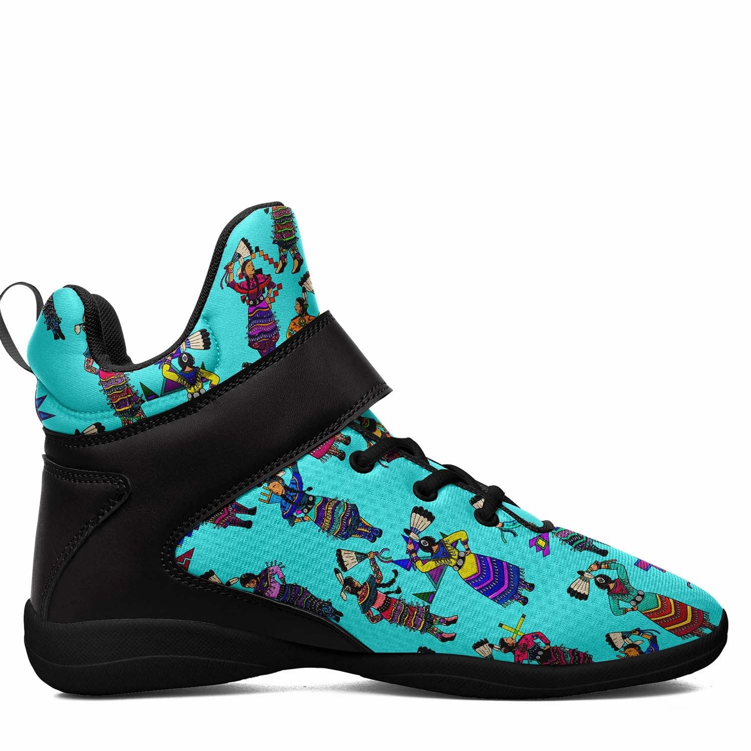Most Wanted Basketball Shoes Women's Jingle Dancers Turquoise Ipottaa Basketball / Sport High Top Shoes - Black Sole