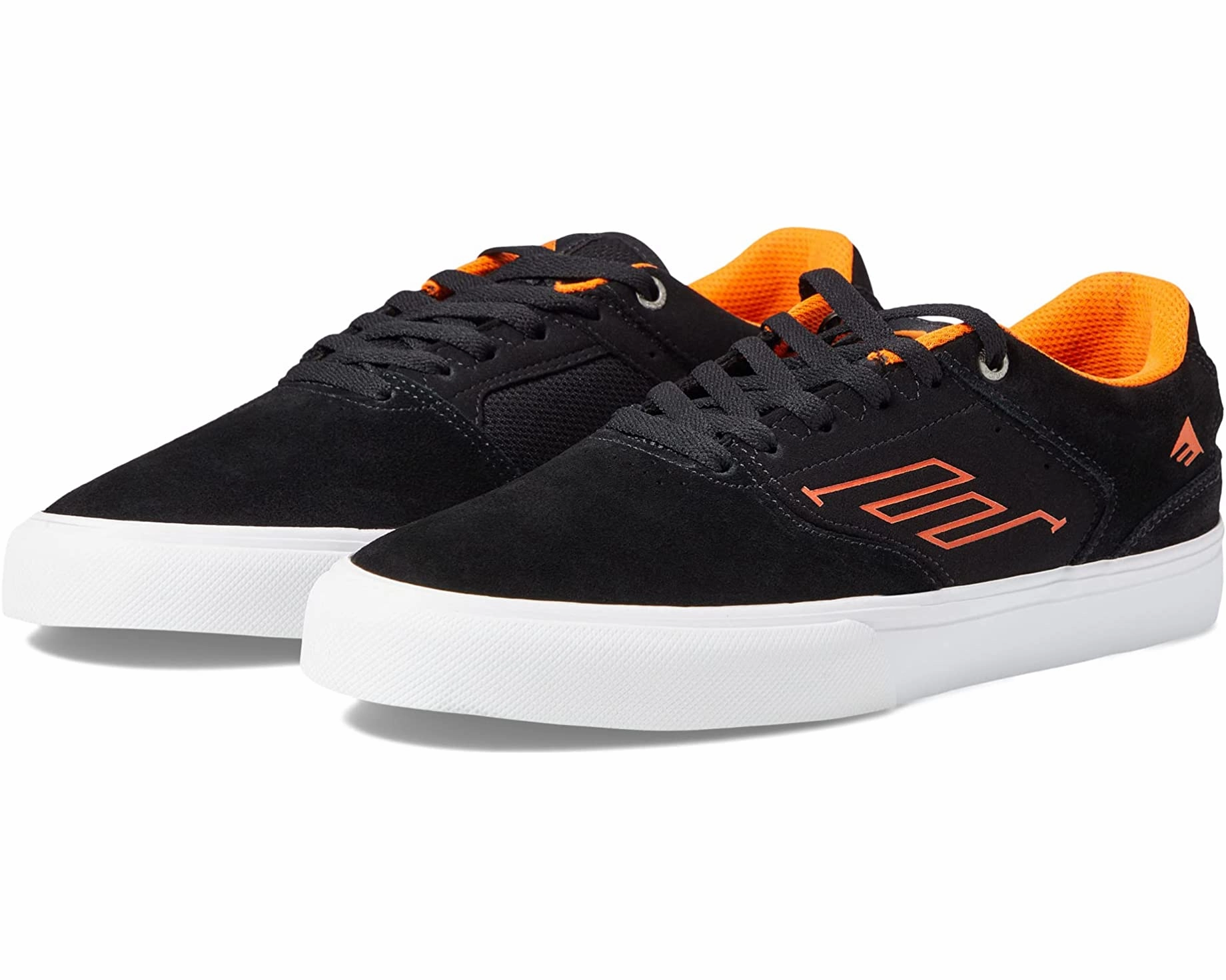 Emerica Low Vulc Black/White/Orange Shoes Mens Skate