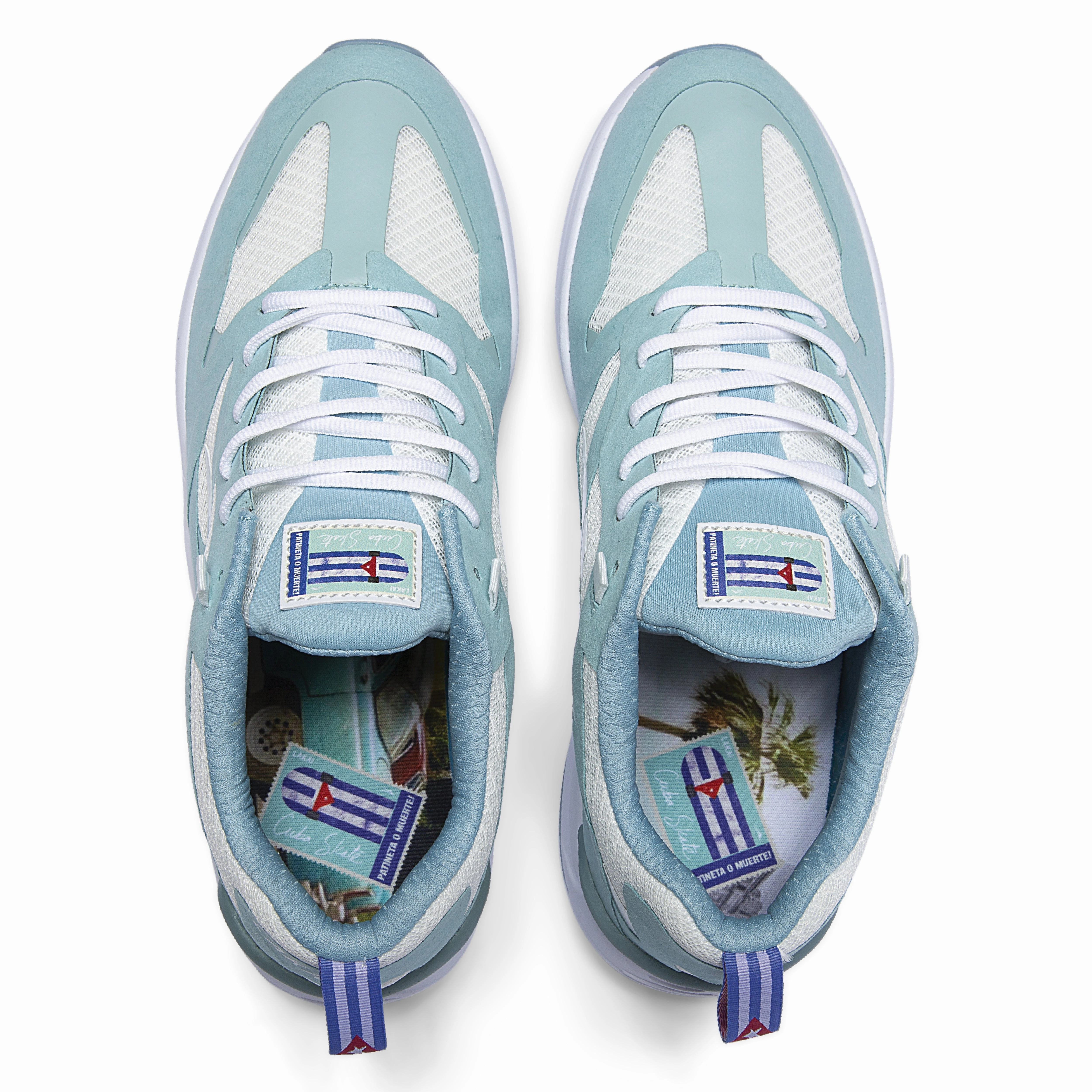 Lakai Skateboard Shoes x Cuba Skate Collection Evo 2.0 Mint Suede Lace Up Skate